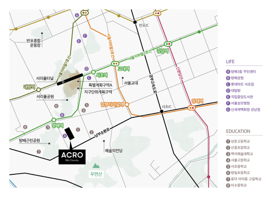 '아크로 리츠카운티' 단지 위치도. [DL이앤씨 제공]